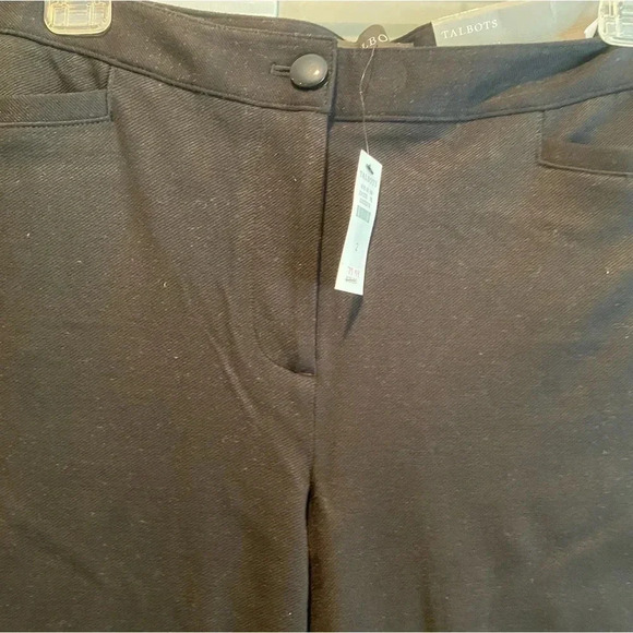 Talbots Skinny Leg Ankle Length Equestrian Style Black Knit Pants Women’s 2 NWT - Picture 8 of 15